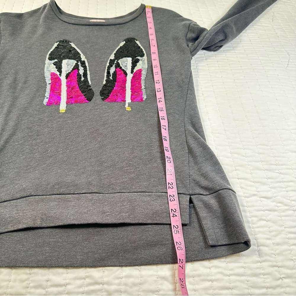 Juicy Couture Vintage Sequins Pump High Heels Gray Long Sleeve Sweater - Picture 4 of 14